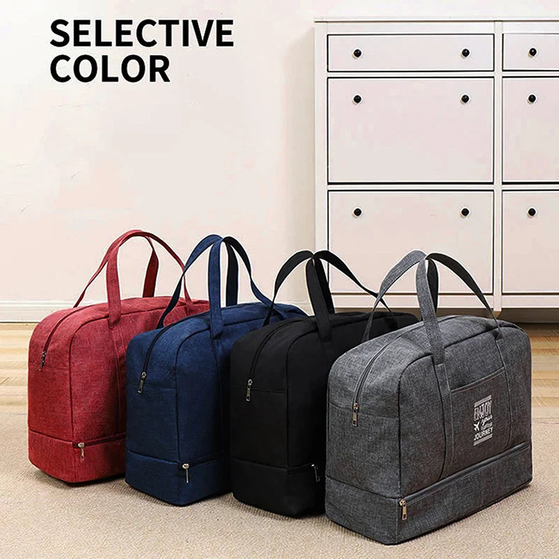 Lugviva Sac de Voyage Pliable pour Femmes | Grande Sac de Week-end en Tissu Oxford | Sac à Main pour Voyages, Quotidien & Sport