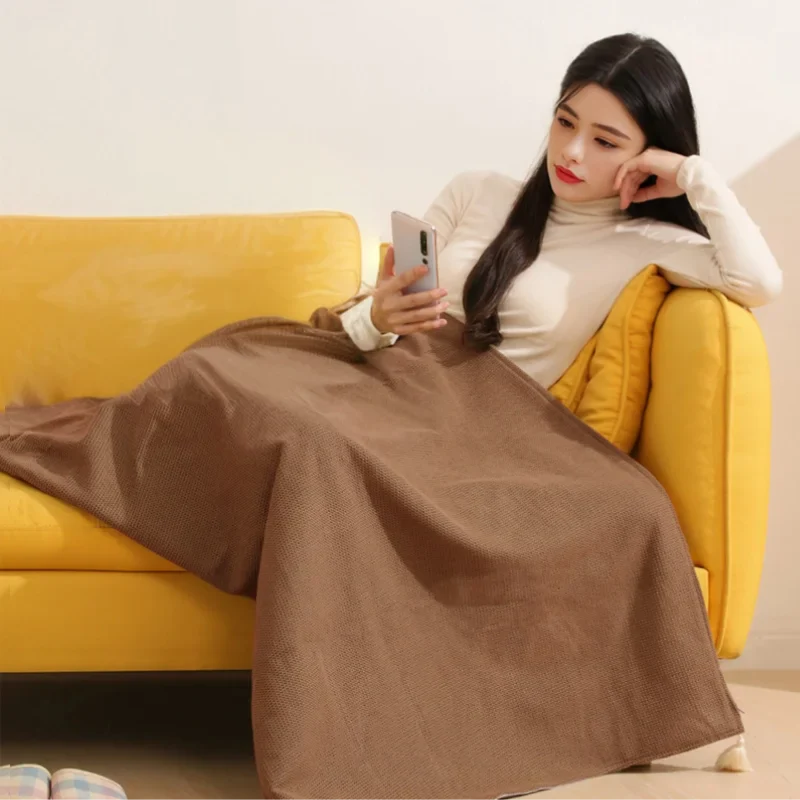CozyTherm Wear Couverture Chauffante USB à Porter | 150 × 85 cm | 3 Niveaux de Température | Lavable en Machine & Portable