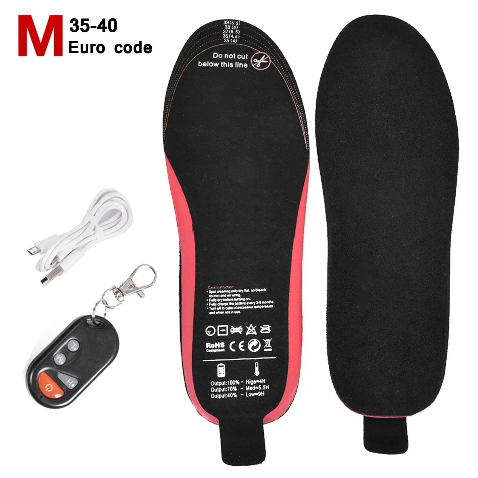 Semelles chauffantes WarmStep Pro | Rechargeables avec télécommande | 3 niveaux de chaleur | Découpables | Chauffe-pieds électriques pour l'hiver et les activités en extérieur