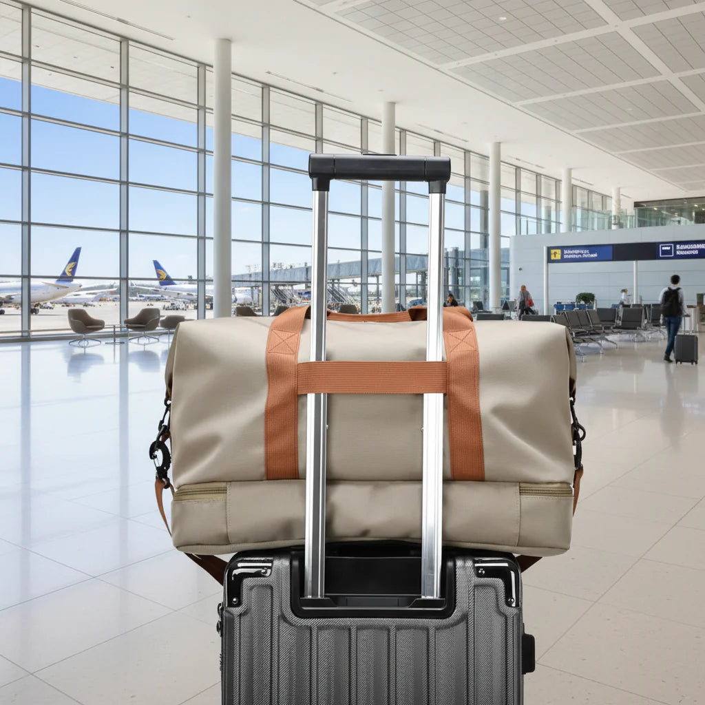 FITVOYAGE – Sac de sport avec compartiment à chaussures et compartiment humide