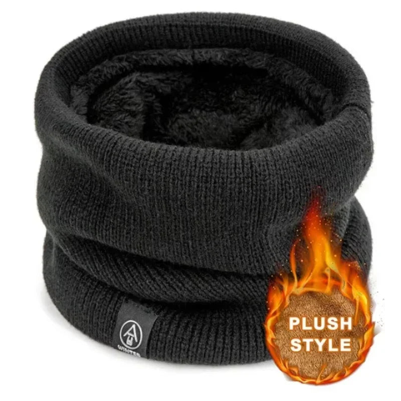 ThermoKnit Pro | Écharpe en tricot chaude avec doublure en polaire | Coupe-vent & Respirante | Protection de cou multifonction réglable pour hommes & femmes