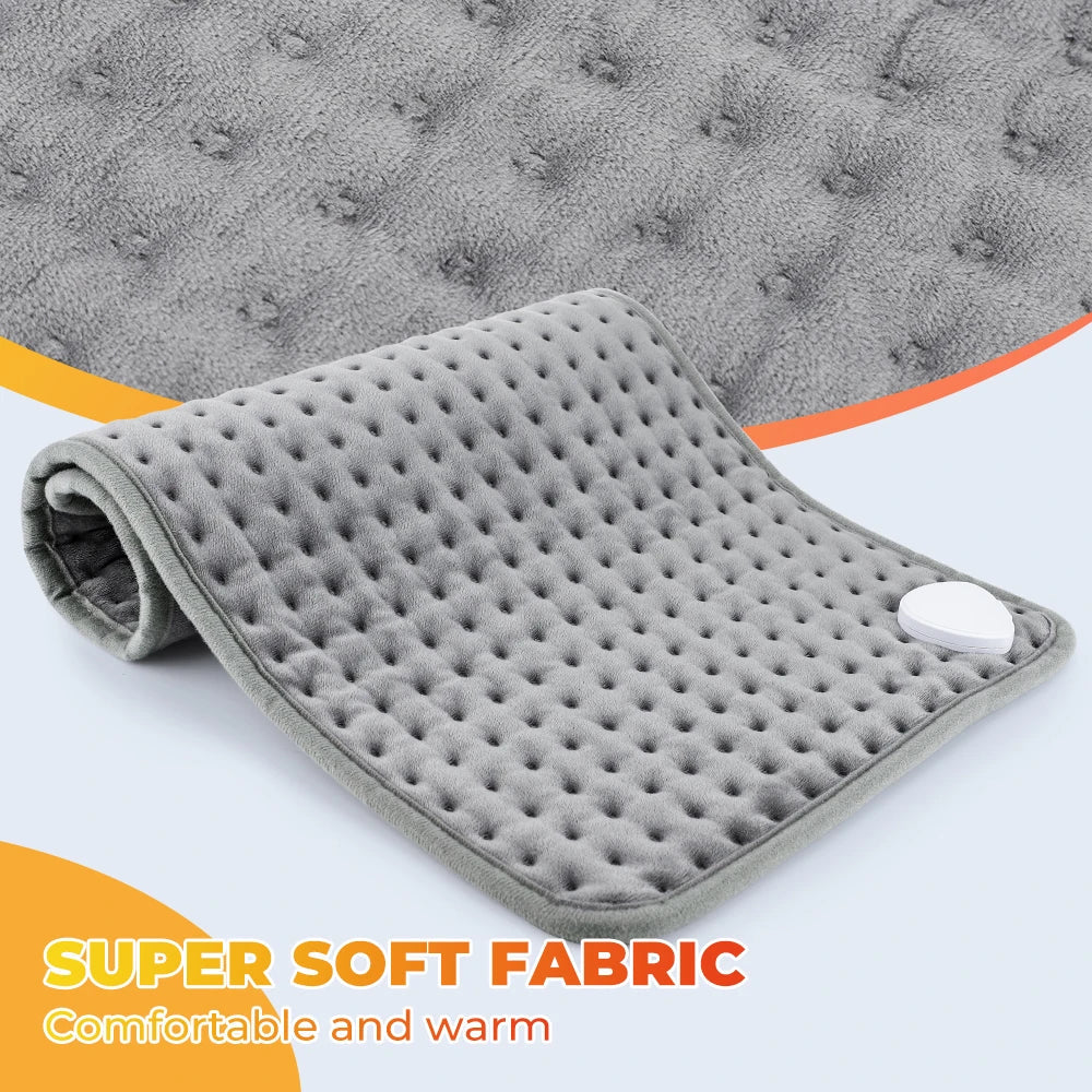 CosiTherm Coussin Chauffant | 9 Niveaux de Température & 4 Options de Minuterie | Microfleece Ultra Doux | 58×29 cm