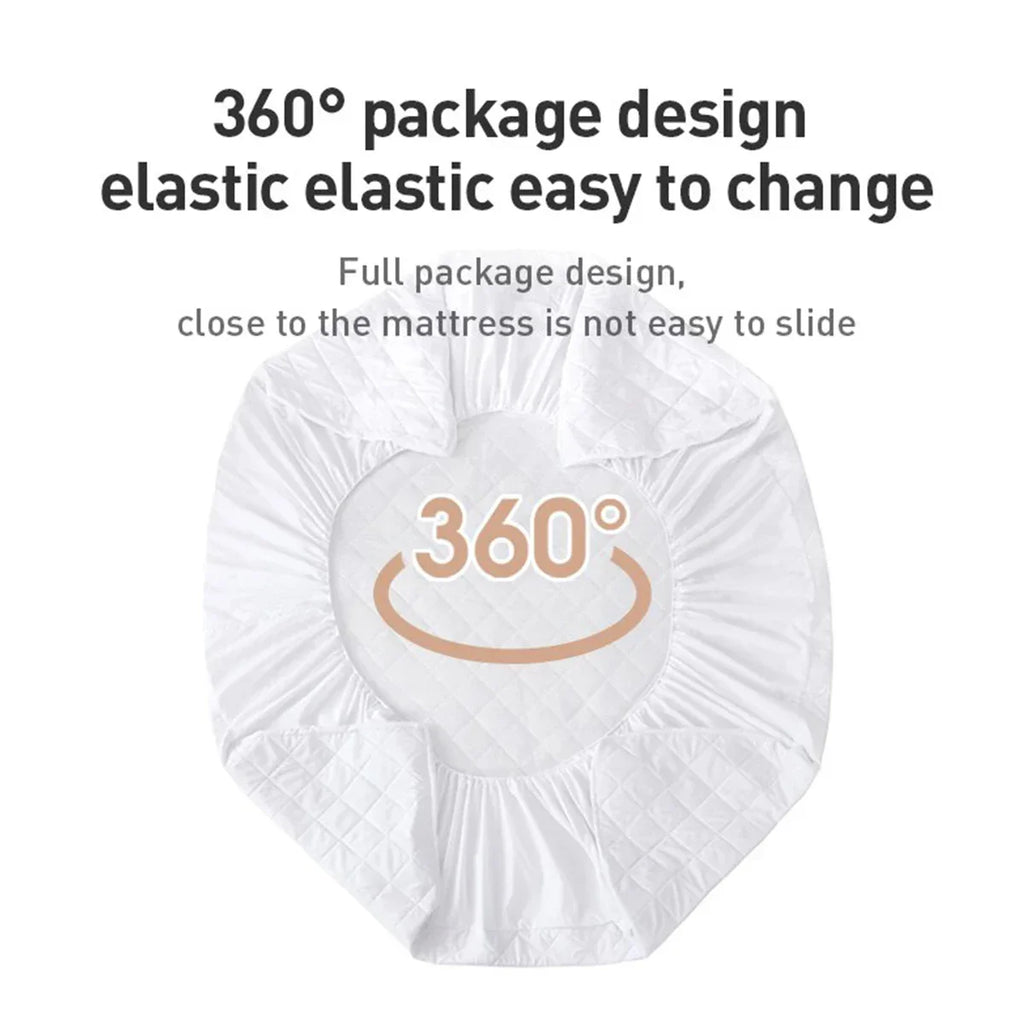 Housse de Matelas Imperméable – Protection pour Taille Twin/Full/140/160, Gris/Blanc, Options de Tailles Multiples