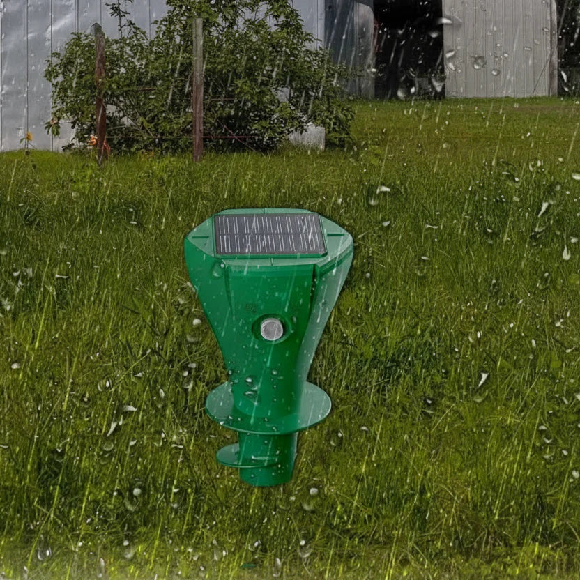 Répulseur à ultrasons solaire pour taupes de jardin