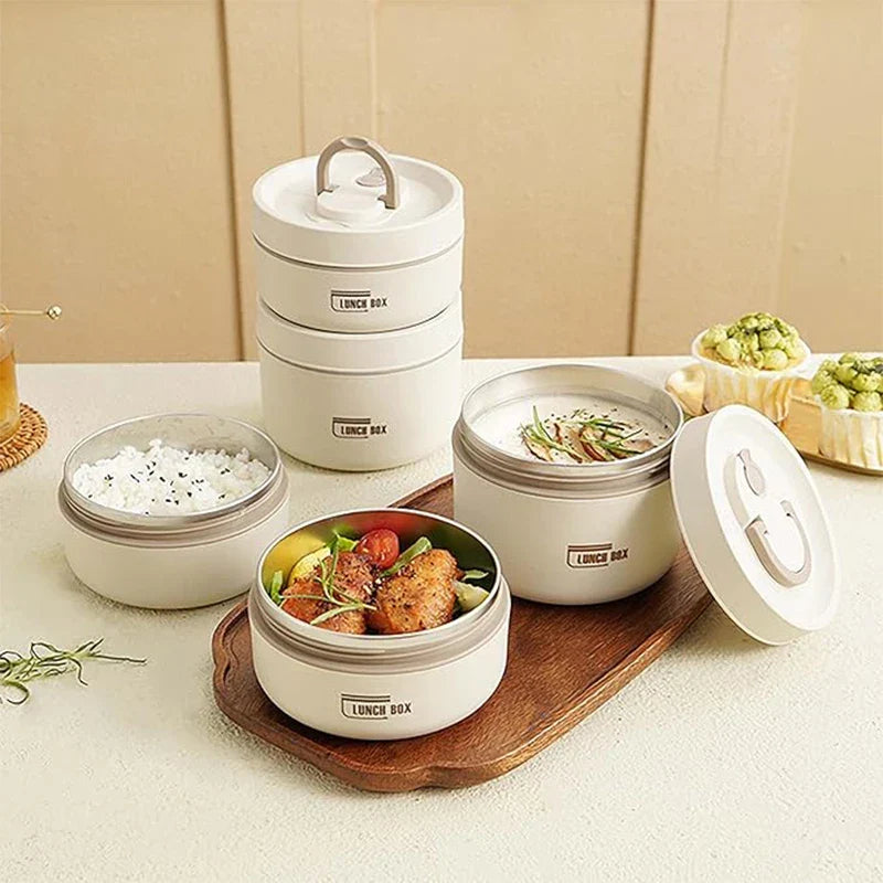 Ensemble de lunchbox isolées portables – 3 conteneurs alimentaires thermo pour adultes et enfants