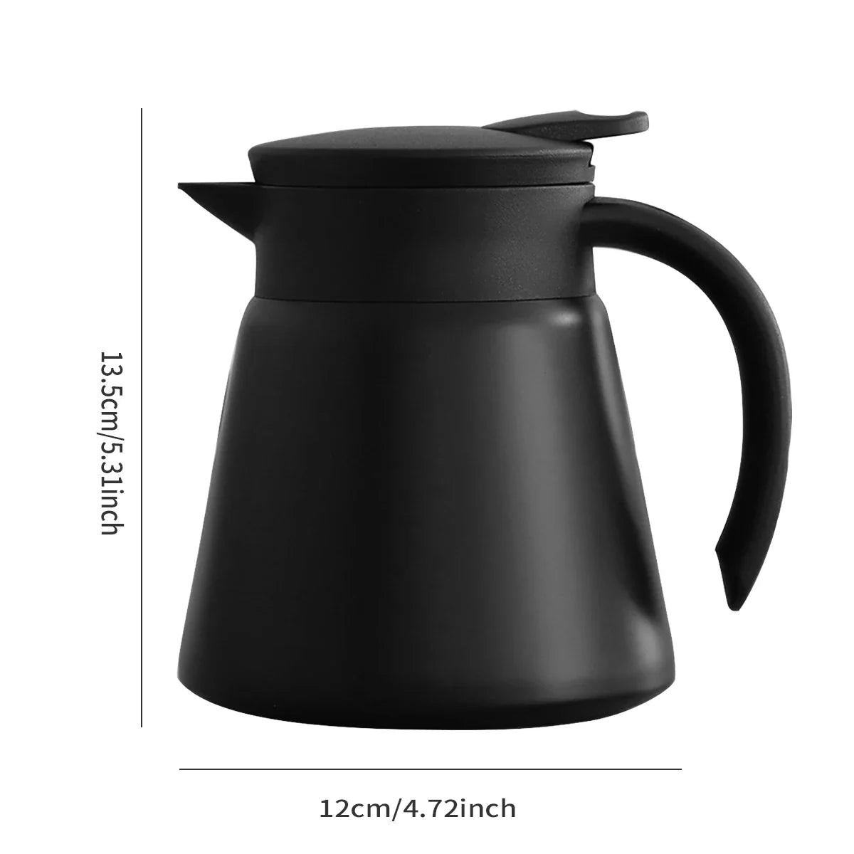ThermoBrew Carafe Isolante | Acier Inoxydable 304 | Double Paroi & Isolée sous Vide | 6h Chaud / 12h Froid | 0,5 L