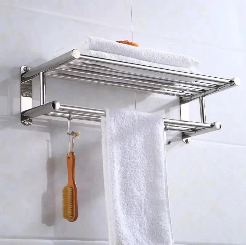 STEELRACK – Porte-serviettes en acier inoxydable gain de place et élégant