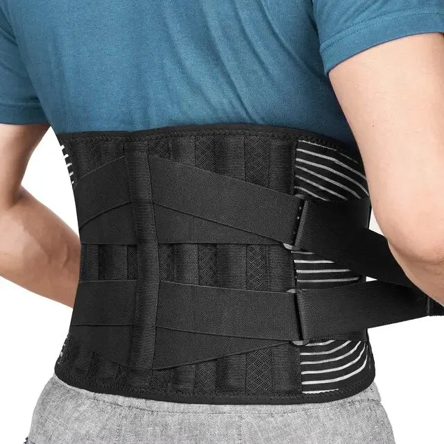 Ceinture de soutien lombaire OrthoFlexa | Support lombaire 360° avec aluminium à mémoire et ressorts en acier | Respirant & Invisible sous les vêtements