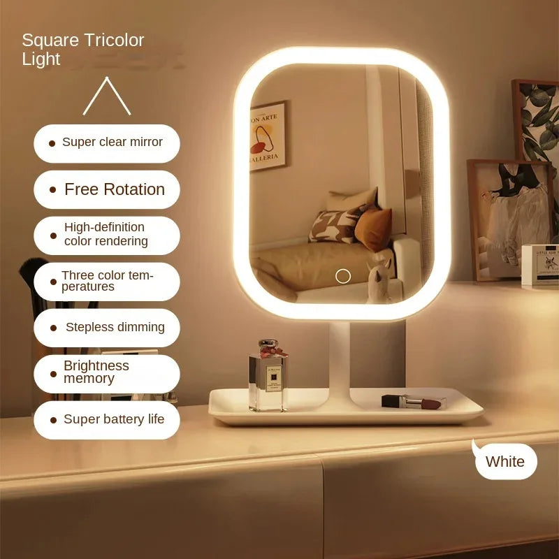 Miroir de Maquillage LED Lumiéra | 3 Couleurs de Lumière | Commande Tactile | Design Moderne