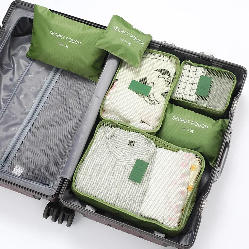 Set d'organisateurs de valise ReiseLina | 6 pièces | Imperméable & Gain de place | En tissu Oxford