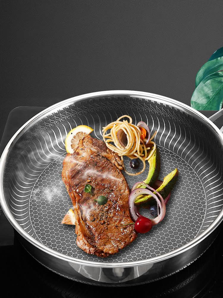 STEELCORE – Poêle en acier inoxydable pour une cuisson économique et durable