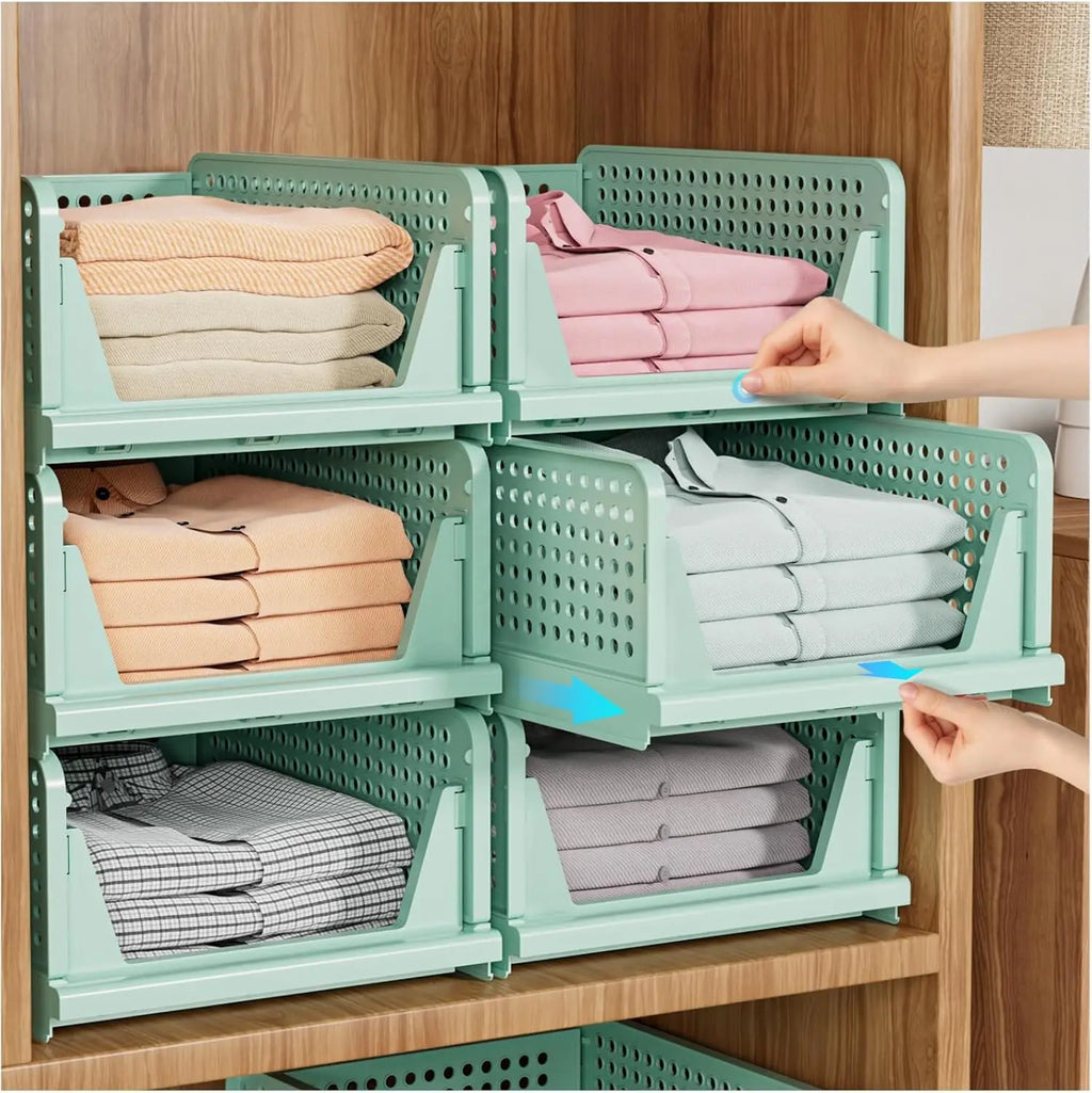 Pack de 5 boîtes pliables pour le rangement des vêtements dans le placard – Liora