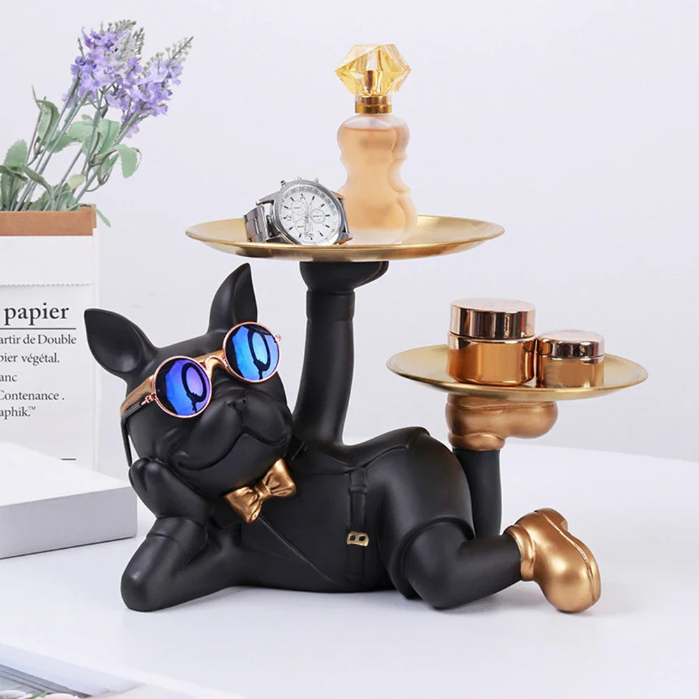 Chic Statue de Chien - Décor Ludique et Élégant
