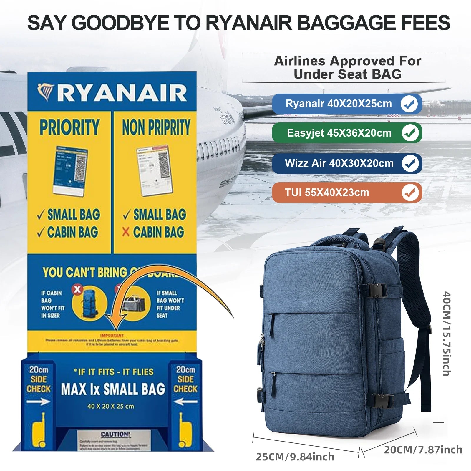 Sac à dos de voyage Travomate | Étanche & Polyvalent | Compartiment pour ordinateur portable 15,6" | Grande capacité avec séparation humide-sèche