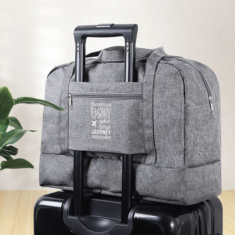 Lugviva Sac de Voyage Pliable pour Femmes | Grande Sac de Week-end en Tissu Oxford | Sac à Main pour Voyages, Quotidien & Sport