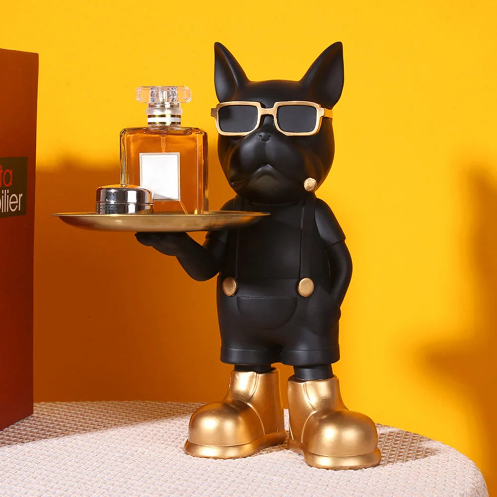 Chic Statue de Chien - Décor Ludique et Élégant