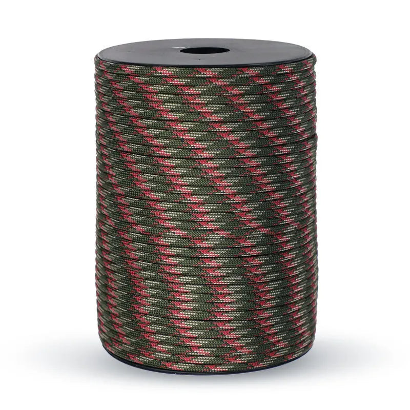 Skanto | Paracorde 550 Standard Militaire : 100m 4mm Équipement de survie extérieur pour parachute, tente, lanière, ceinture - corde à 9 brins pour le camping et les situations d'urgence