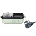 Casserole et Gril Antiadhésif 2-en-1 – Multicuiseur pour BBQ, Shabu Shabu, Steak, Ramen et Nouilles, casserole électrique
