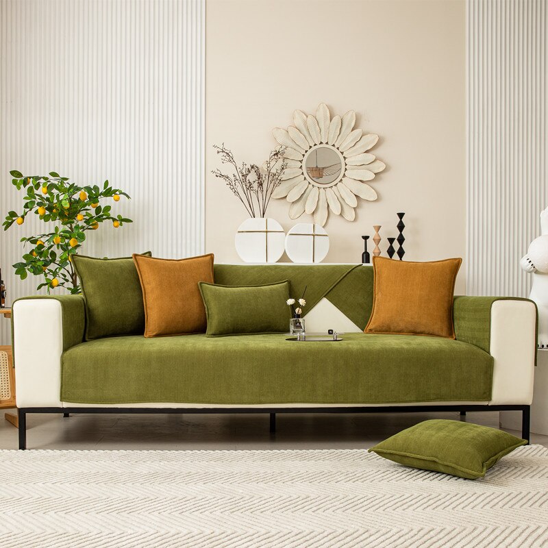 Housse de canapé en tissu chenille