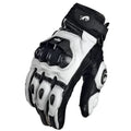 Gants de moto RidePro Carbon | Imperméables et coupe-vent | Compatibles avec écran tactile | Protecteurs en cuir véritable | Pour l'été et l'hiver