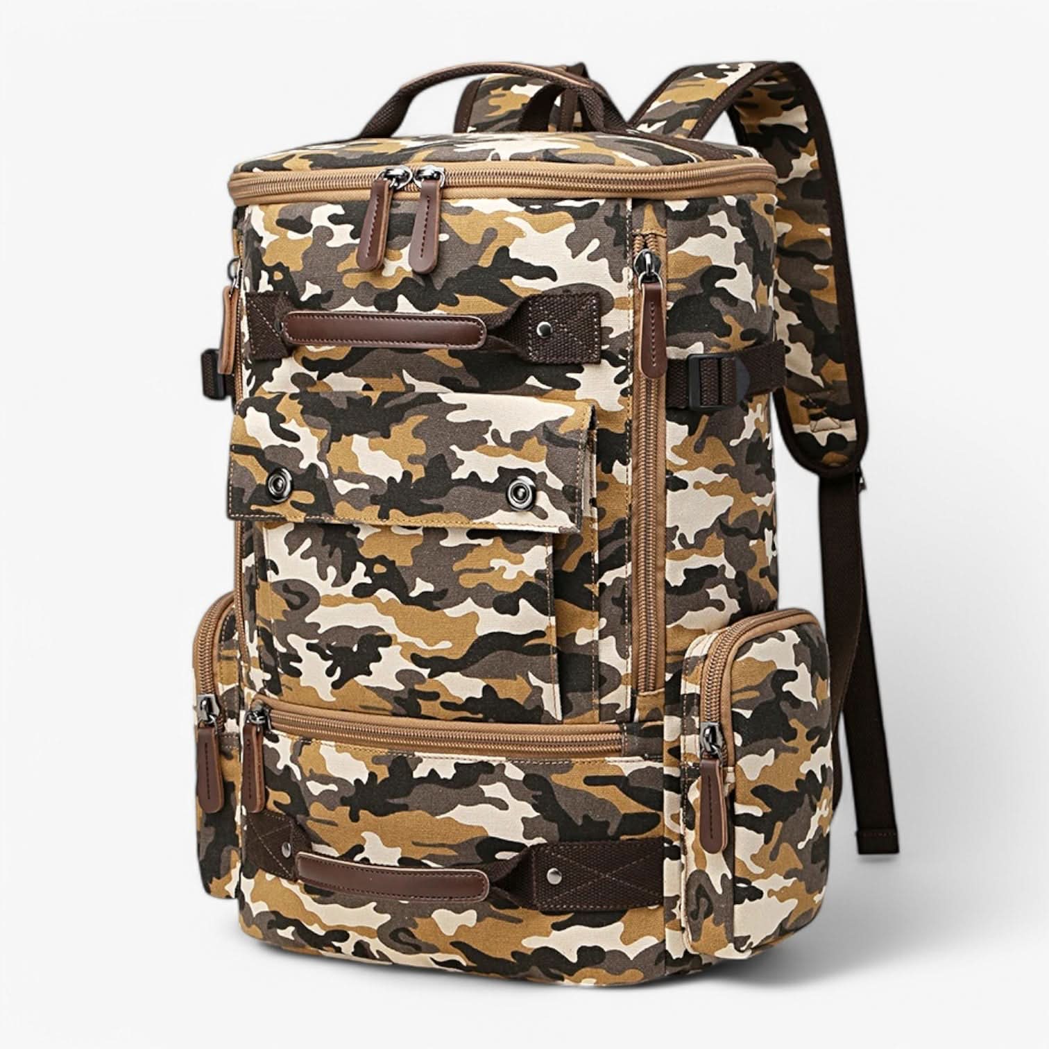 VINTAGECANVAS Sac à dos – Élégant & Fonctionnel avec compartiment pour ordinateur portable pour le quotidien & l'aventure