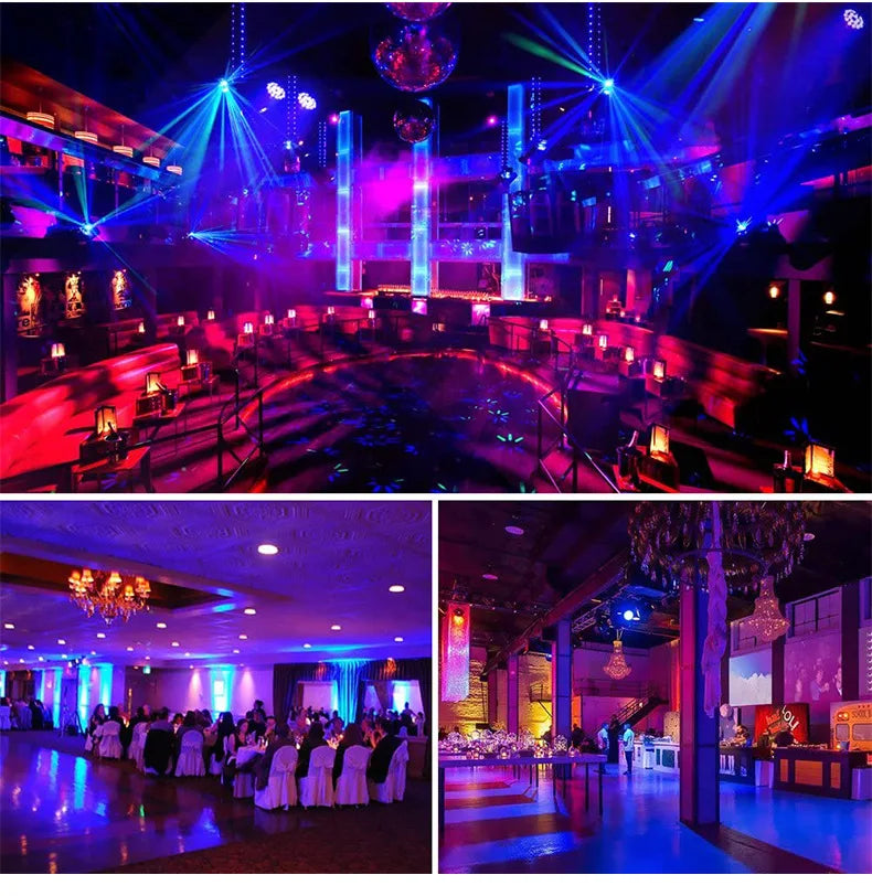 Skanto | 36W RGB LED Scenelys - Lumière de Discothèque Professionnelle DMX512 Contrôle Vocal pour KTV Bar Fête DJ, projection d'effets décoratifs