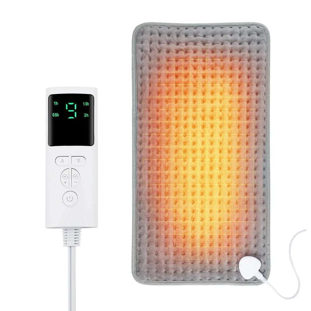 CosiTherm Coussin Chauffant | 9 Niveaux de Température & 4 Options de Minuterie | Microfleece Ultra Doux | 58×29 cm