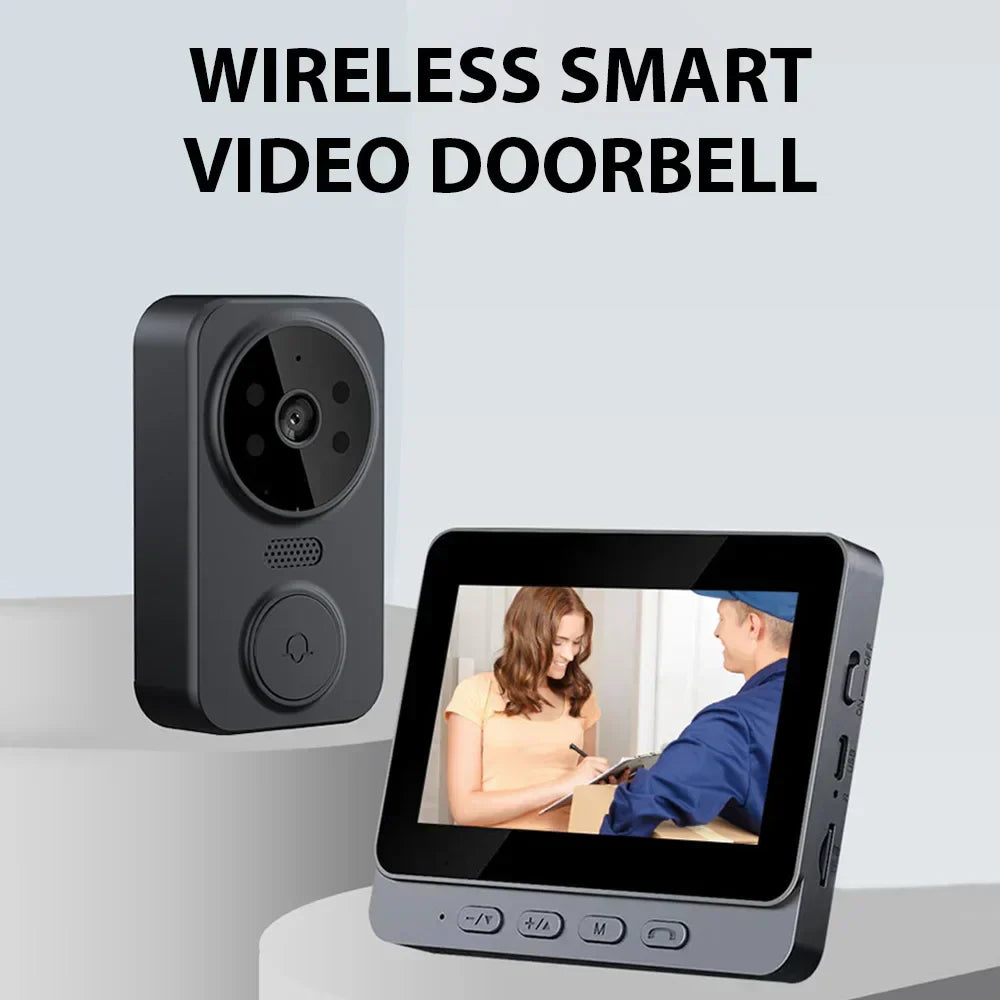 Interphone vidéo sans fil avec écran IPS 4,3" et vision nocturne