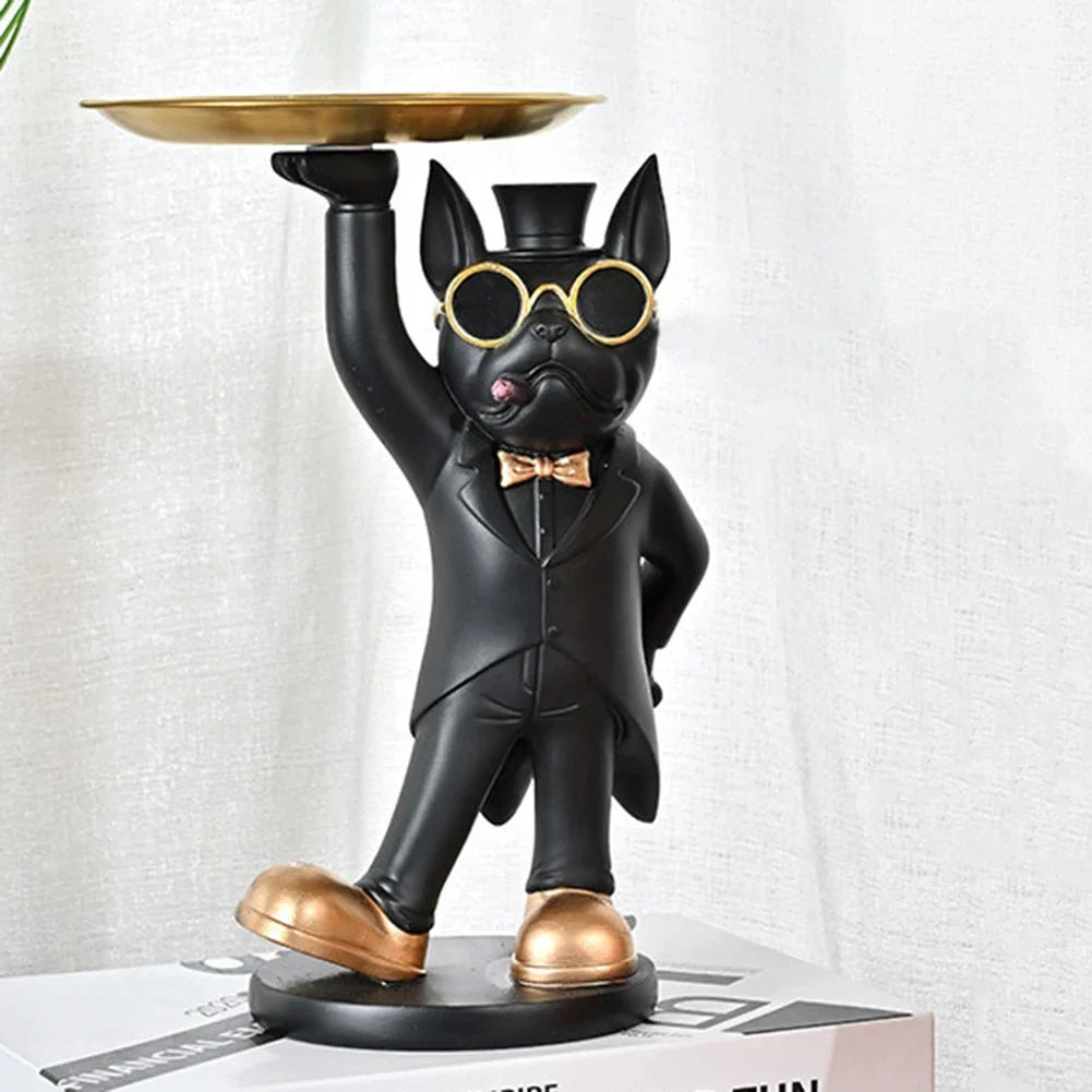 Chic Statue de Chien - Décor Ludique et Élégant