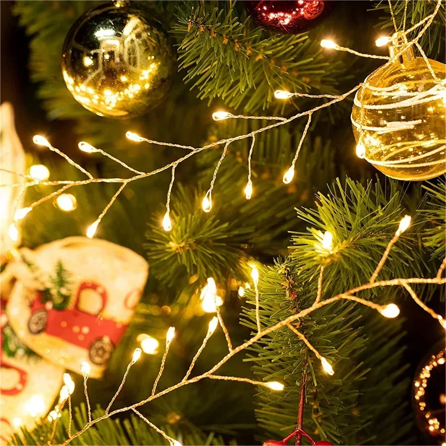 Guirlande LED Cluster Lumistra | Blanc chaud & Blanc froid | 36 m Fil argenté | Étanche IP44 | Pour Noël, Mariage & Fête