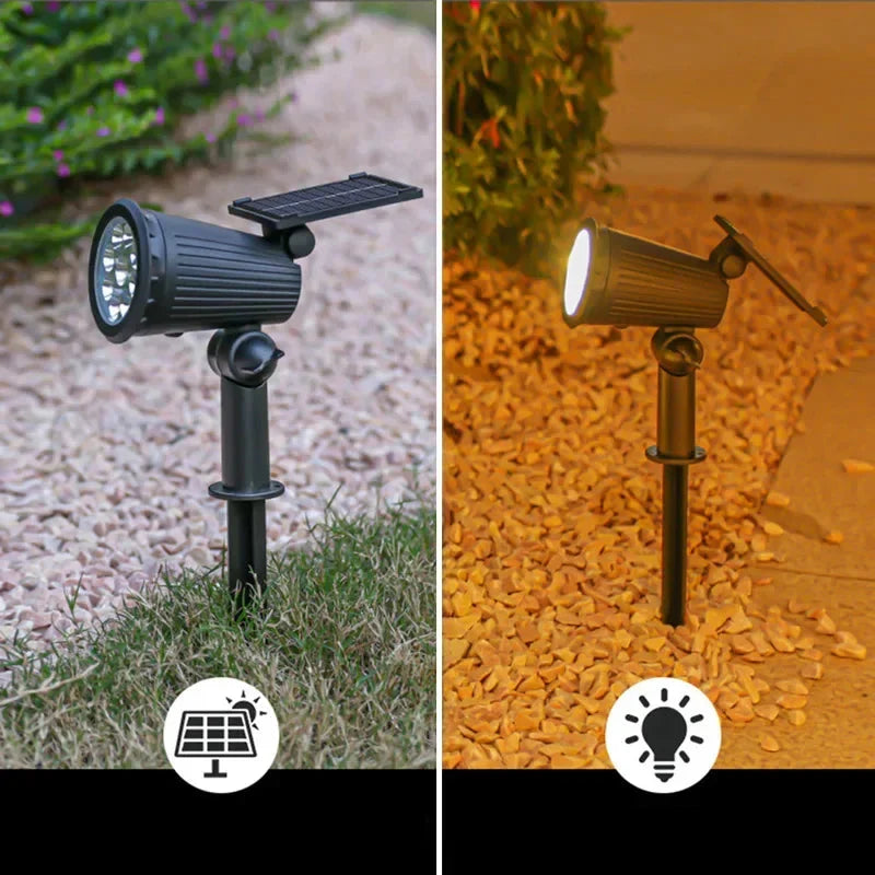 Projecteur de jardin solaire avec luminosité réglable