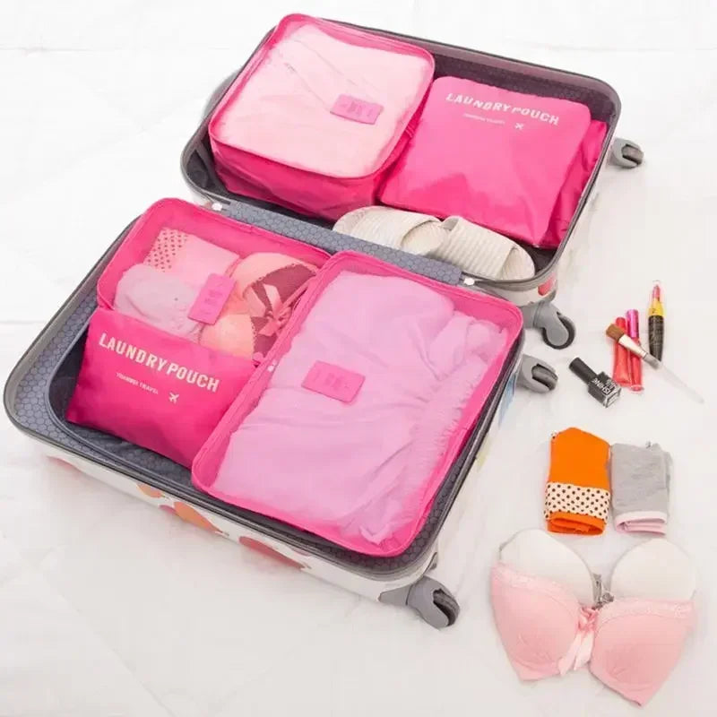 Set d'organisateurs de valise ReiseLina | 6 pièces | Imperméable & Gain de place | En tissu Oxford