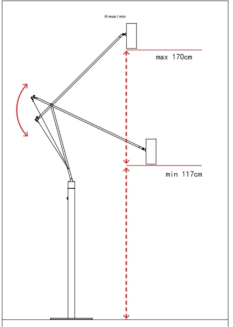 Lampe sur pied nordique réglable