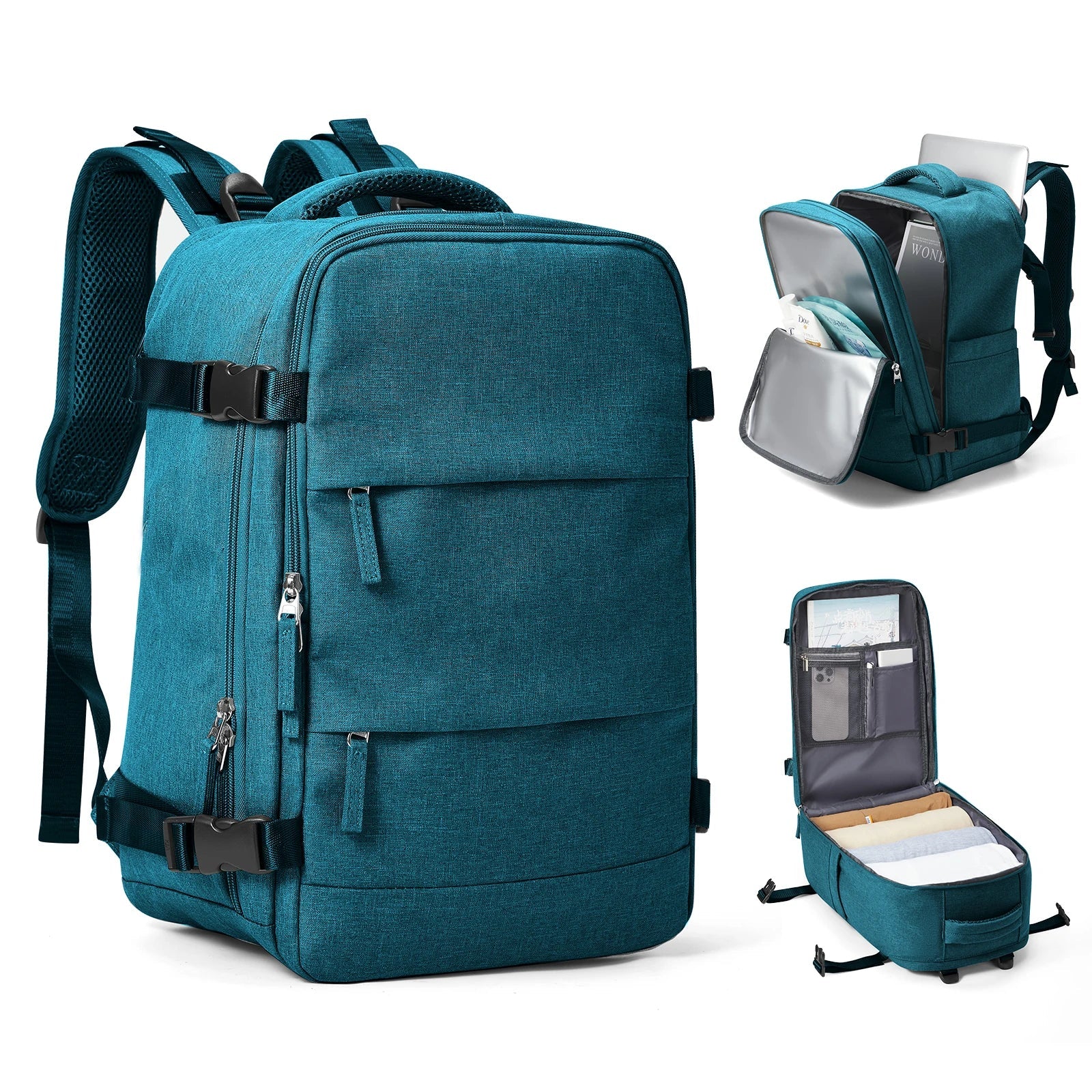 Sac à dos de voyage Travomate | Étanche & Polyvalent | Compartiment pour ordinateur portable 15,6" | Grande capacité avec séparation humide-sèche