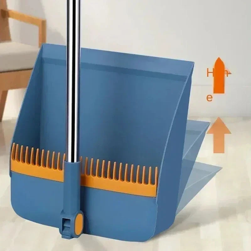 Skanto | Ensemble de balai compact et de pelle à poussière avec élimination des cheveux et pelle pliable