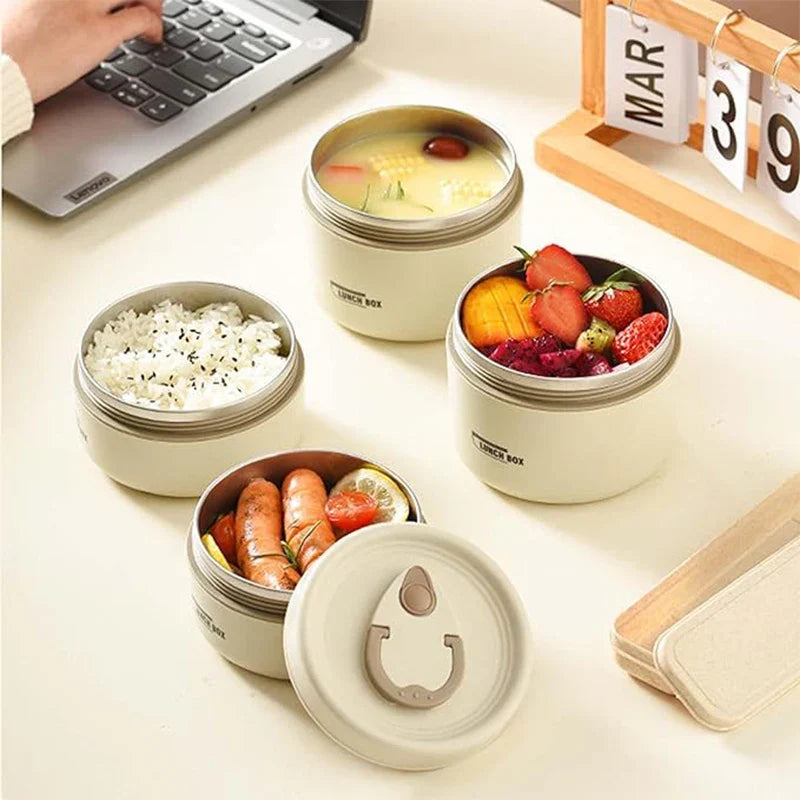 Ensemble de lunchbox isolées portables – 3 conteneurs alimentaires thermo pour adultes et enfants