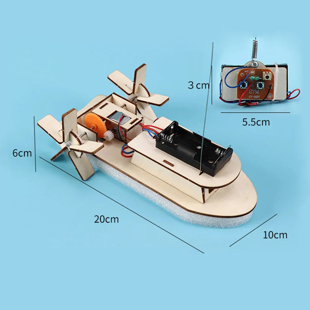 Bateau Éducatif en Bois DIY – Construisez Votre Propre Bateau Jouet Électrique