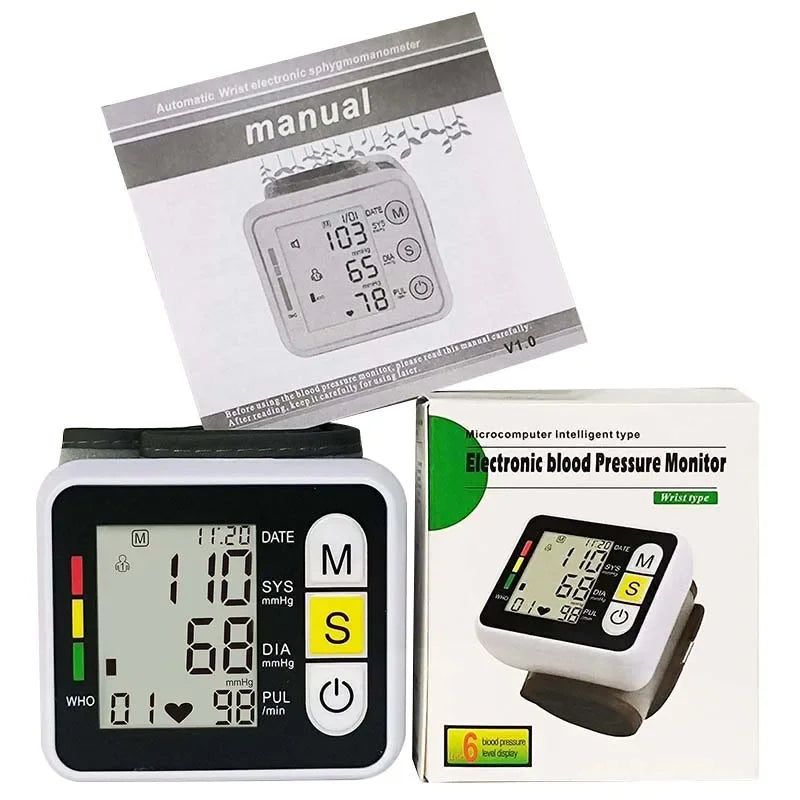 Tensiomètre numérique au poignet avec écran LCD – PulseTrack