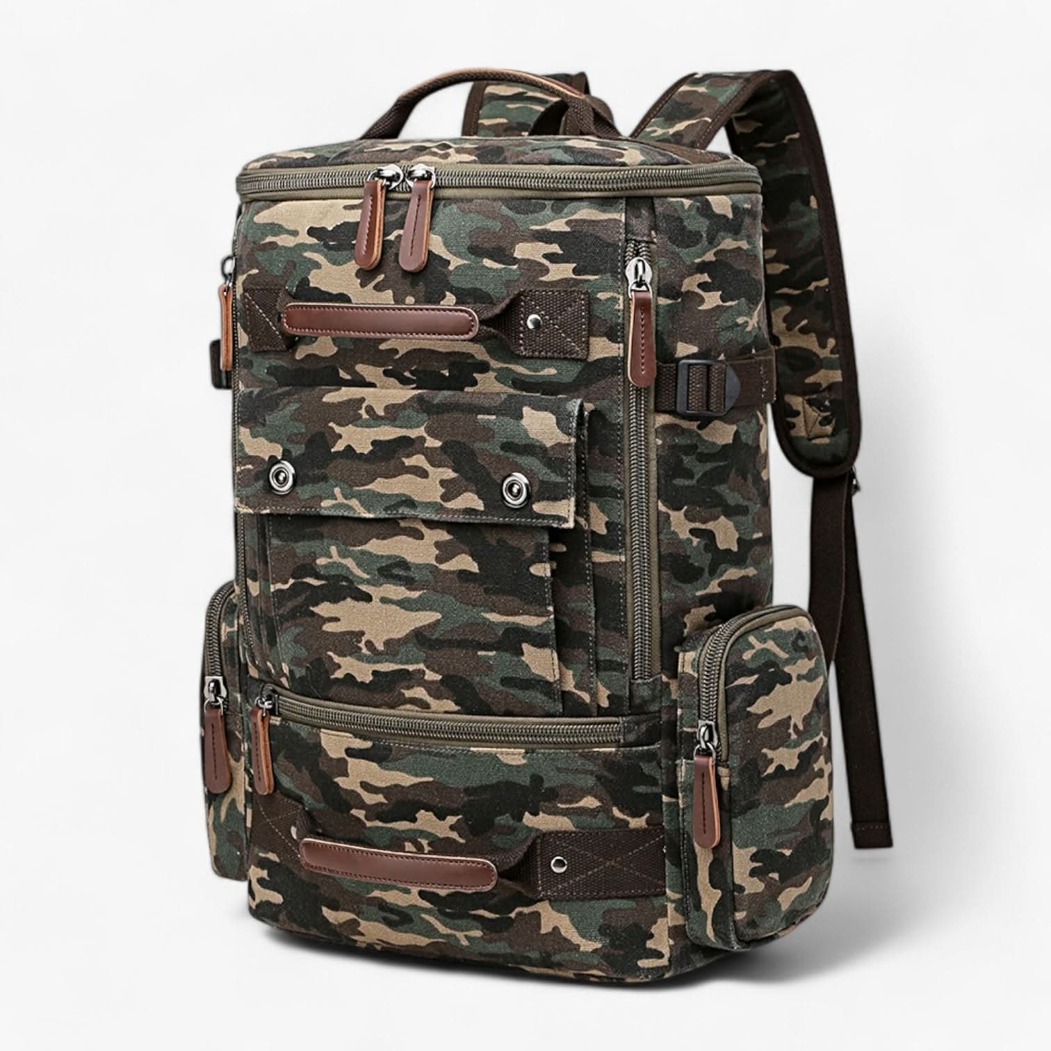VINTAGECANVAS Sac à dos – Élégant & Fonctionnel avec compartiment pour ordinateur portable pour le quotidien & l'aventure