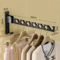Porte-vêtements mural réglable – Organisateur de linge pliable à haute capacité