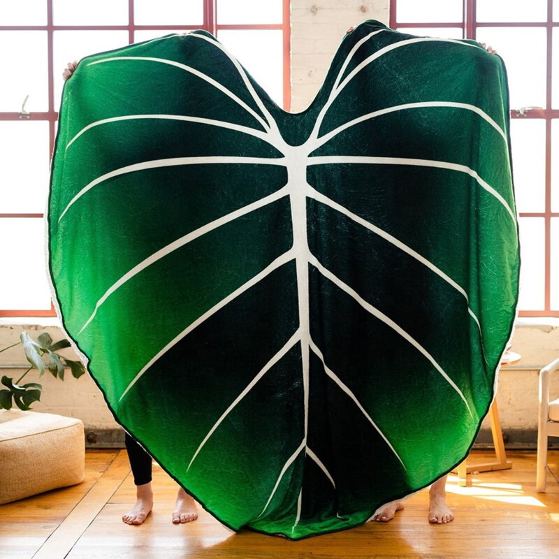 LeafyLuxe™ - Couverture en polaire en forme de feuille [Dernier jour de réduction]