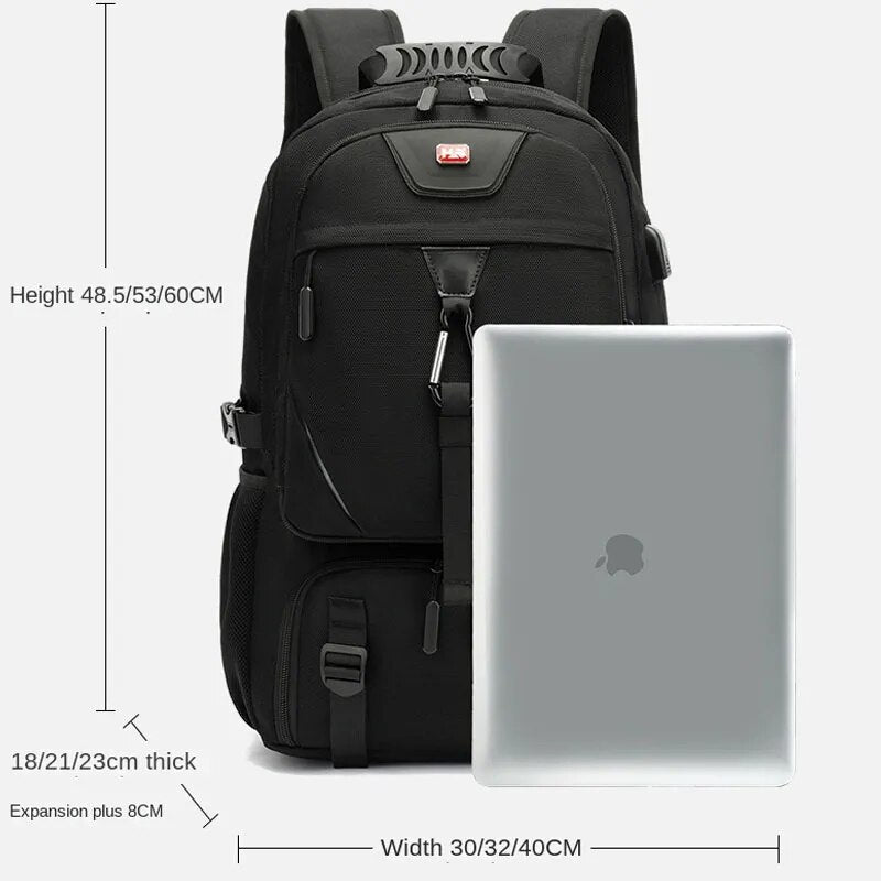 Tech Trek Pro 50-80L – Le sac à dos ultime avec fonction de charge USB | Robuste et spacieux