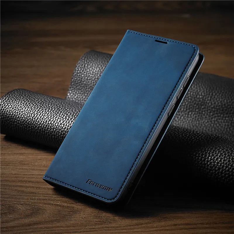 Coque iPhone : Étui en cuir magnétique pour une protection élégante