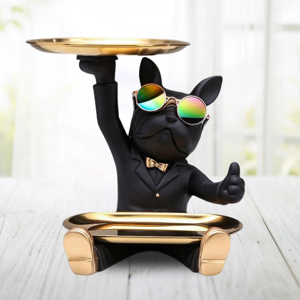 Chic Statue de Chien - Décor Ludique et Élégant