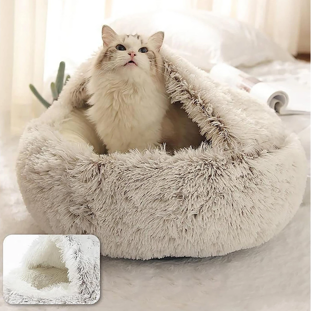 Lit pour animaux Cozy Cave | Lit pour chien apaisant et confortable pour une profonde détente