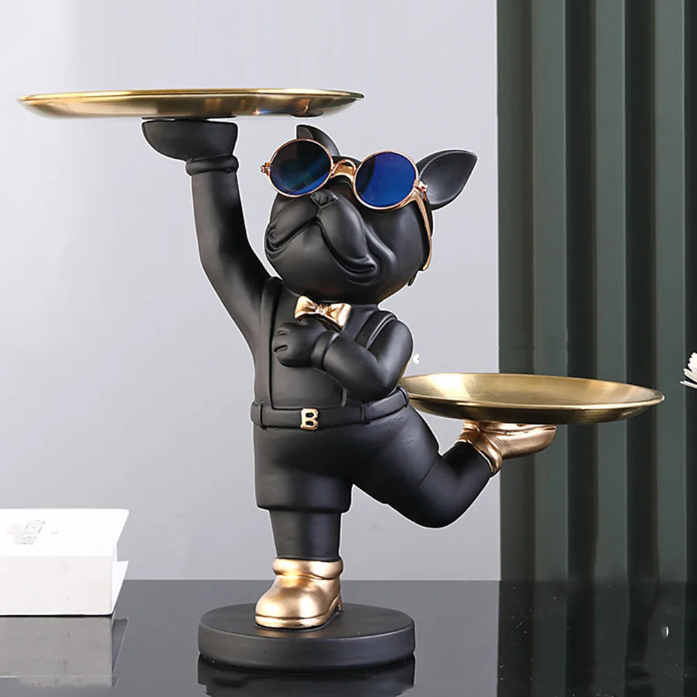 Chic Statue de Chien - Décor Ludique et Élégant