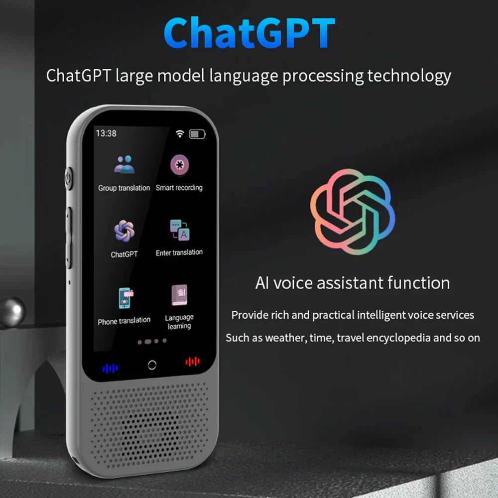 Appareil portable de traduction de langues avec 138 langues et support hors ligne