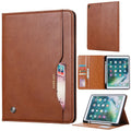 Étui en cuir pour iPad 9,7 (2017-2018), 10,2 (7e/8e génération), Air 2/3/4, Pro 9,7/10,5/11 - Étanche, Résistant aux chocs, Housse de tablette professionnelle