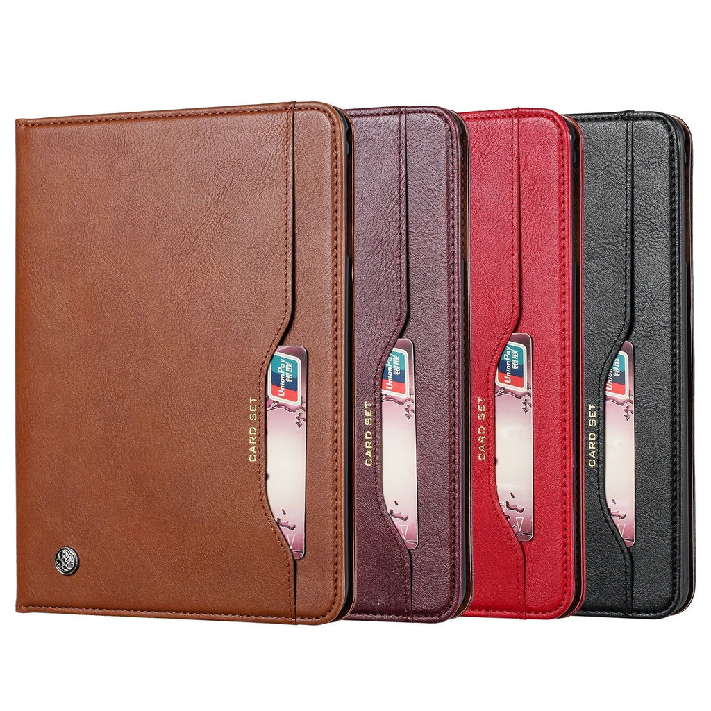 Étui en cuir pour iPad 9,7 (2017-2018), 10,2 (7e/8e génération), Air 2/3/4, Pro 9,7/10,5/11 - Étanche, Résistant aux chocs, Housse de tablette professionnelle