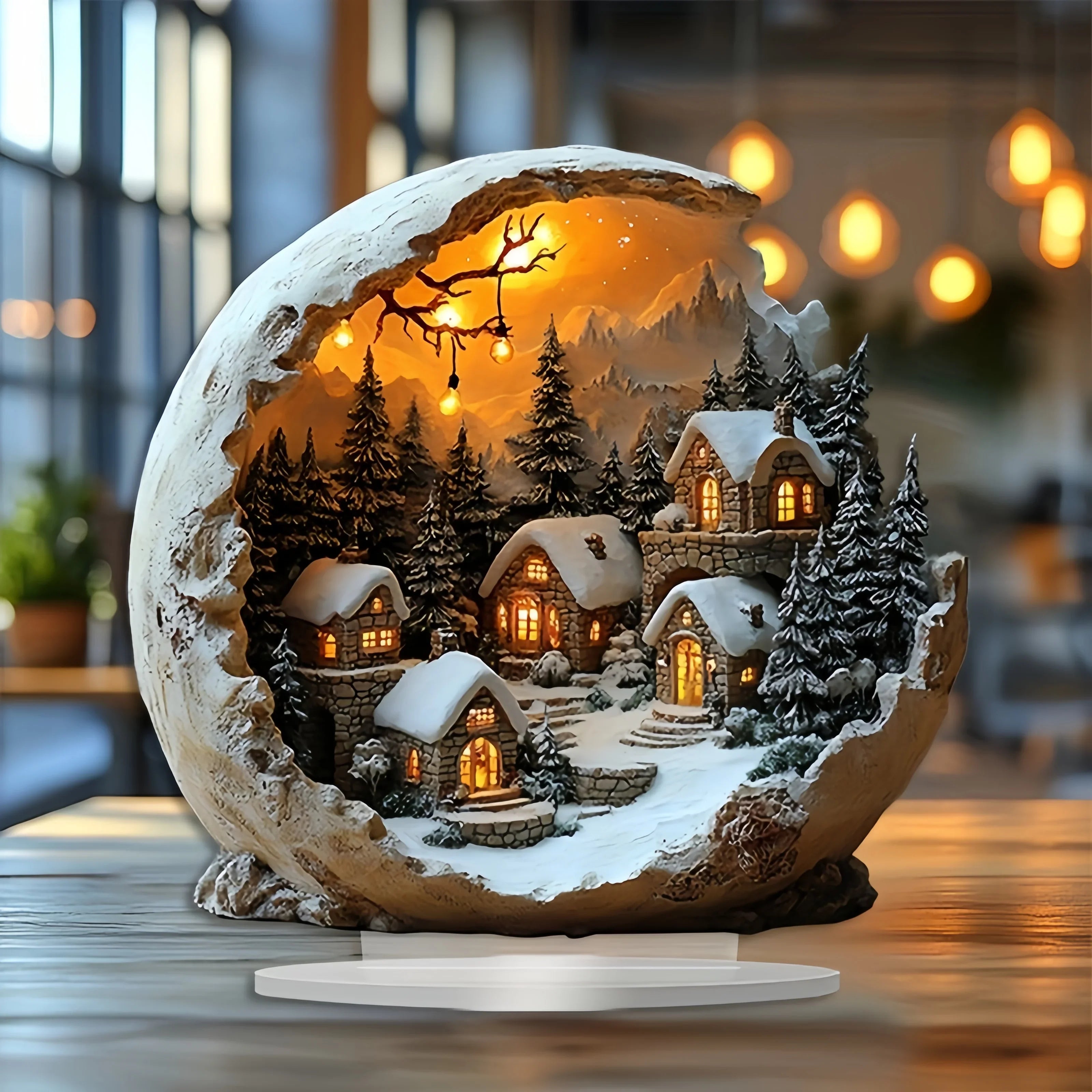 Décoration de Noël Lunavia | Style Boho | Figurine en acrylique | 23x20 cm